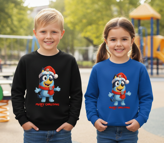 Bluză Bluey Merry Christmas cu Print Premium + QR Code Muzical – Nou în România