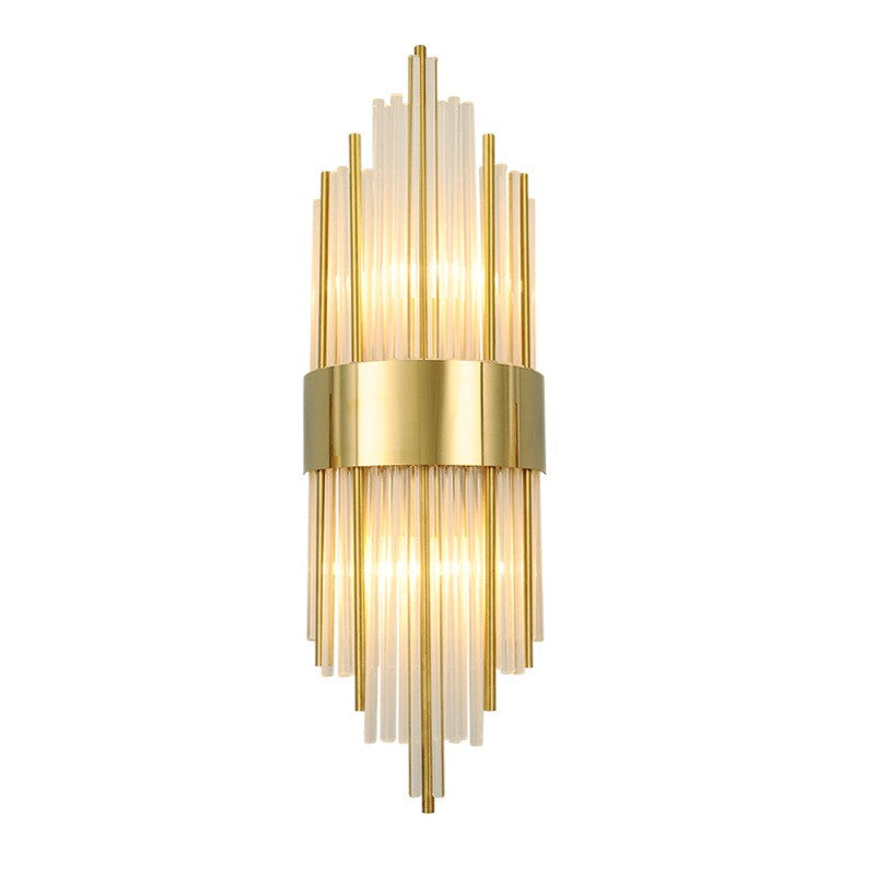 Aplica de Perete, Flippy, pentru Interior, din Otel Inoxidabil si Sticla, 40 x 16 cm, LED, Auriu