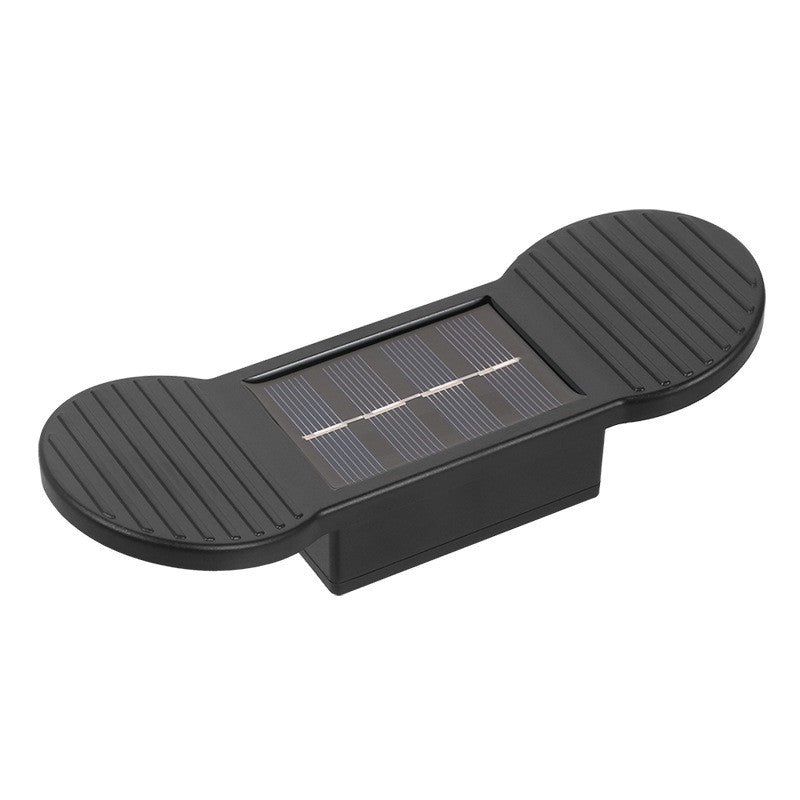 Aplica solara LED Flippy, ABS/Policarbonat, rezistenta la apa IP65, 2 LED-uri SMD, pentru perete, scari, 1.2V, 600mah, 16 x 5.9 x 3.3 cm, lumina alb cald, negru