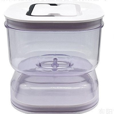 Borcan pentru Muraturi, Flippy, cu Separator pentru Lichide, Ermetic, Termorezistent, Tip Clepsidra, 1400 ml, ABS, Alb, 13.5x9.5 cm