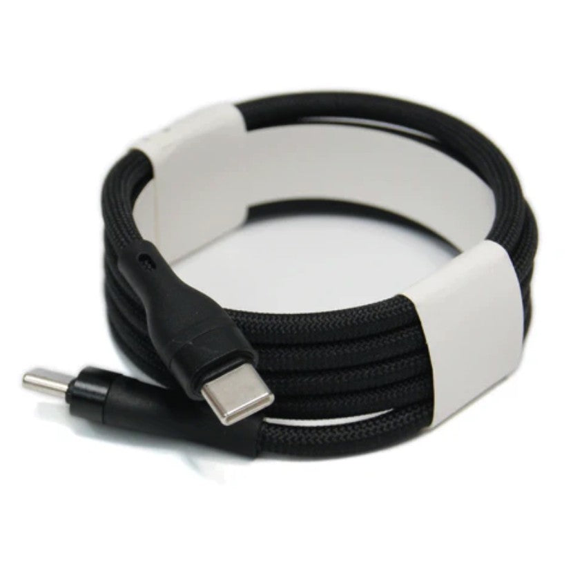 Cablu de Date Universal, Flippy, Incarcare Rapida, Type-C to Type-C Compatibil cu Telefon sau Tableta, Cablu de Incarcare Impletit din Nailon, 1 m, Negru