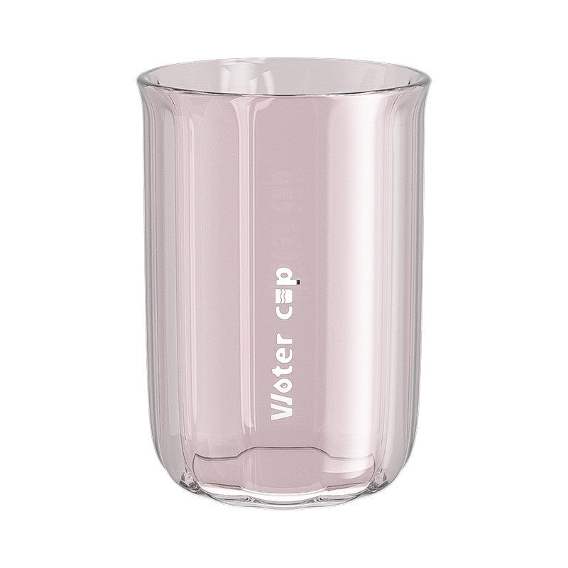 Cana de Apa pentru Clatit, Flippy, pentru Periuta de Dinti, 200 ml, 10.4 x 7.3 cm, Roz Transparent