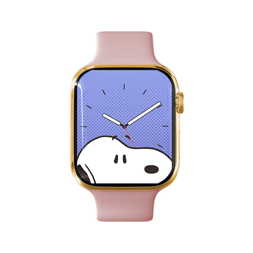 Ceas Smartwatch, Flippy, S9 Max Business Edition, tehnologie NFC, Apeluri Bluetooth, incarcare Wireless, afisaj 2.01 inch, rezolutie 240 x 296 mm, 10+ zile Autonomie, Auriu