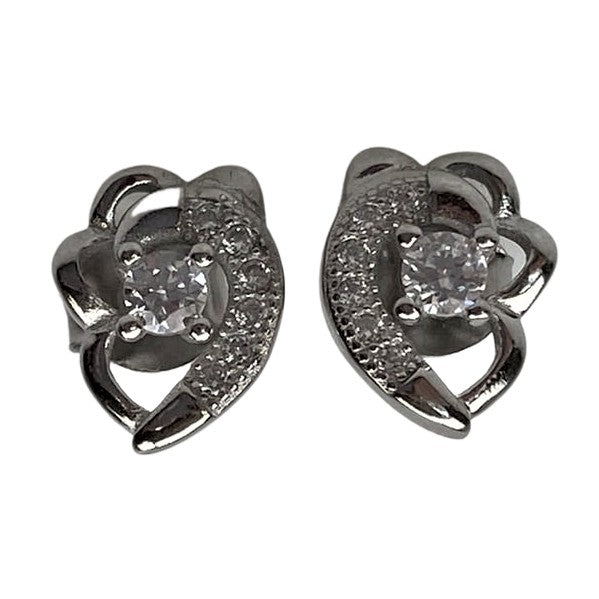 Cercei Argint 925 Inimioara cu Floare