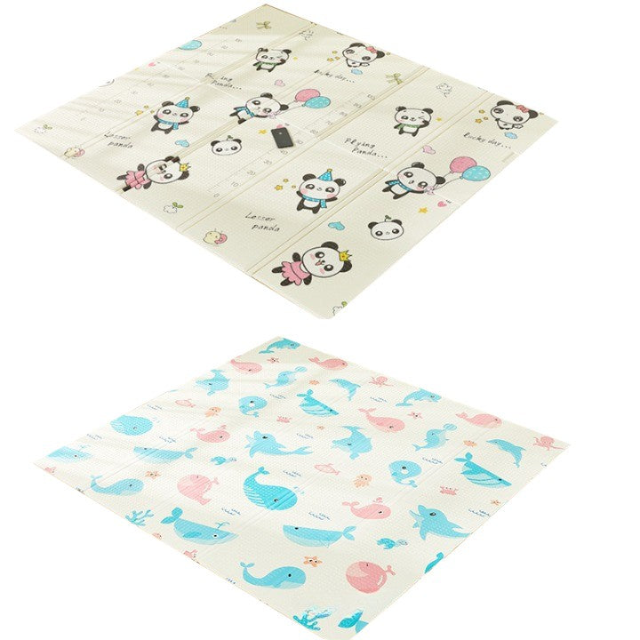 Covoras de Joaca pentru Copii Termic cu 2 Fete, Flippy, Model Ursuleți si Delfini, cu Spuma, Impermeabil, Antiderapant, 200cm x 180cm x 1cm