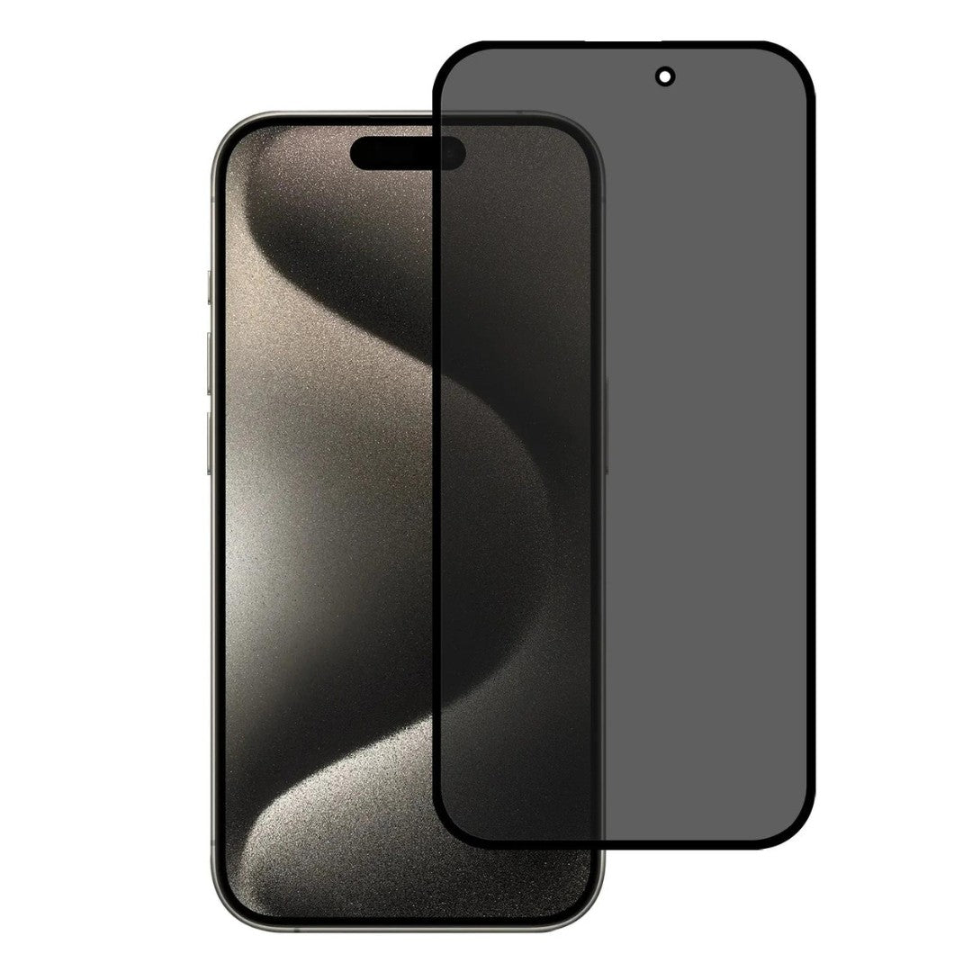 Folie Sticla Securizata, Flippy, Pentru Apple iPhone 16, Privacy Classic, 2.5D, Confidentialitate 30°, Negru Transparent