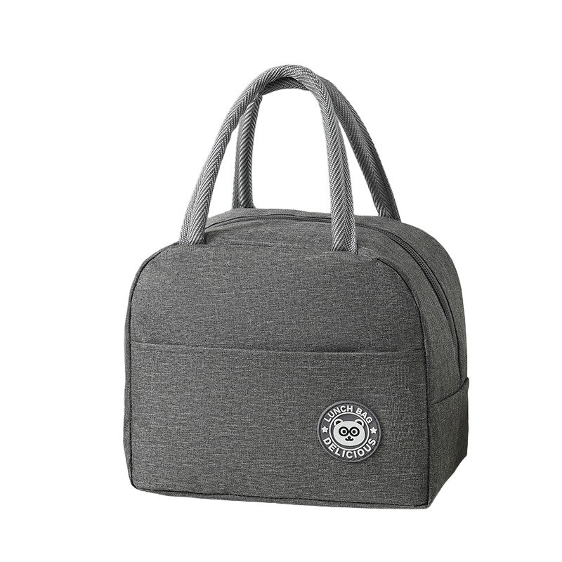 Geanta Termica pentru Pranz, Flippy, Multifunctionala, Compartimentata, Impermeabila, cu Manere, Buzunar Exterior, 22x14x19 cm, Gri