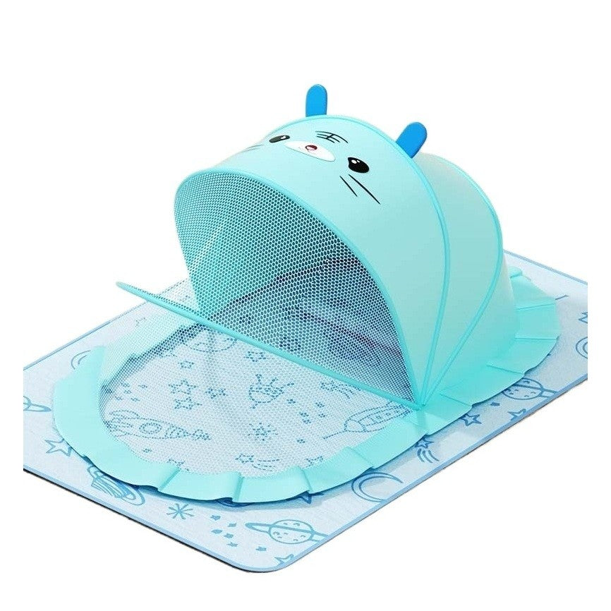 Husa Anti-Tantari, Flippy, Pliabila, Protectie 360 Grade, Parasolar, 0-1 An, 60 x 55 x 5 cm, Albastru