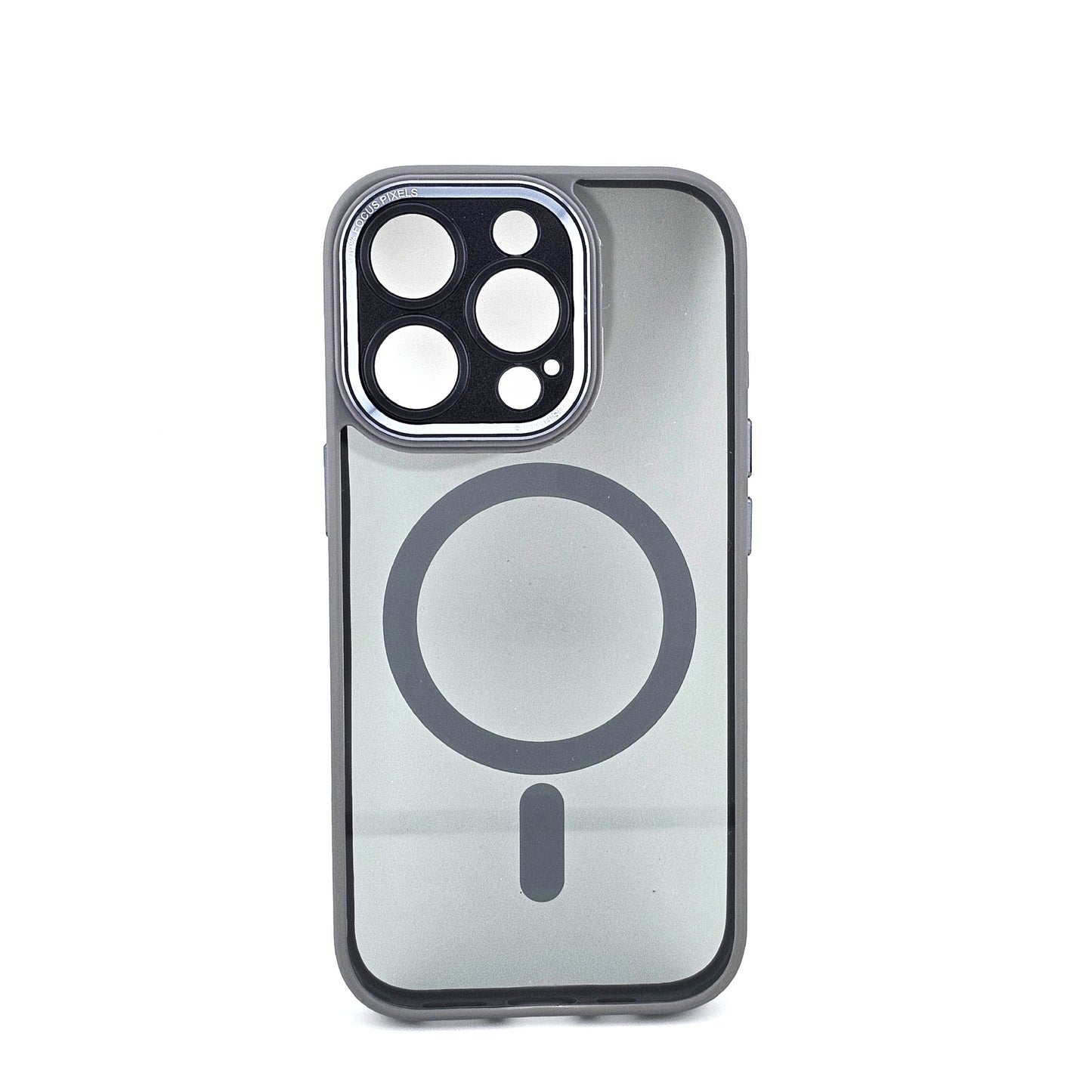 Husa de Protectie Compatibil cu iPhone 16, Flippy, Incarcare Wireless, Tehnologie Magsafe, Carcasa din TPU/ PC, Protectie Camera, Antisoc, Antizgariere, Gri - Transparent