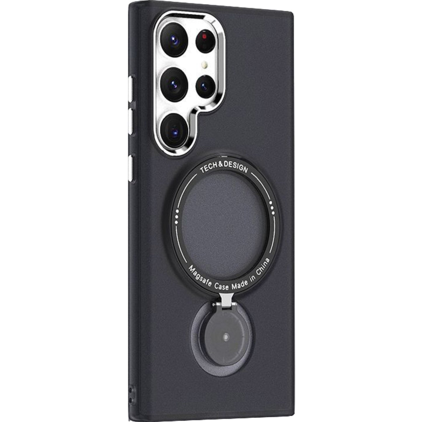 Husa de protectie Flippy, cu incarcare Wireless, Tehnologie Magsafe, TPU, Inel magnetic rotativ cu functie de suport, pentru Samsung Galaxy S23 , Negru