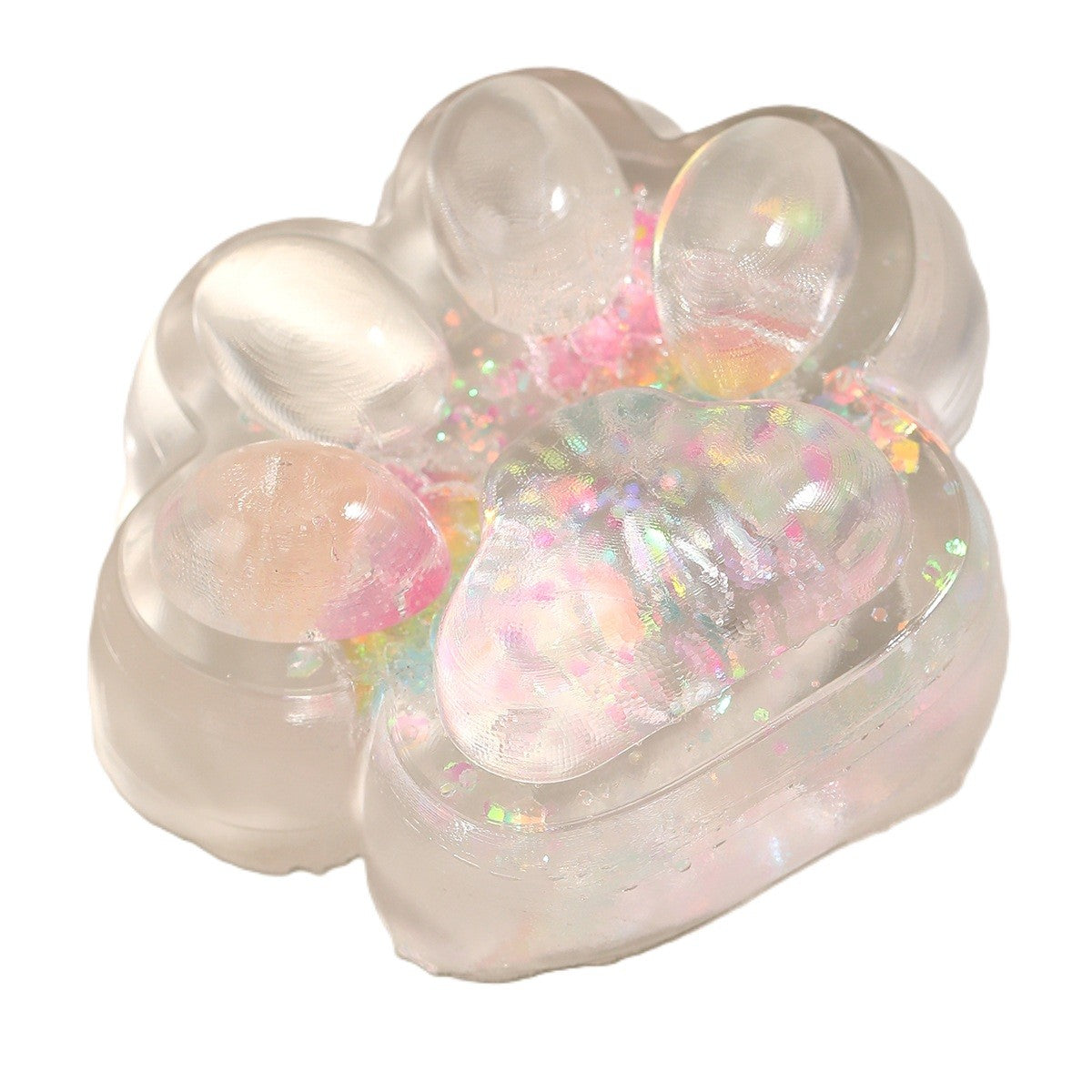 Jucarie Antistres Squishy, Flippy, Labuta de Pisica Pufoasa, cu Revenire Lenta, 7 x 6.5 cm, Model 270532, Multicolor