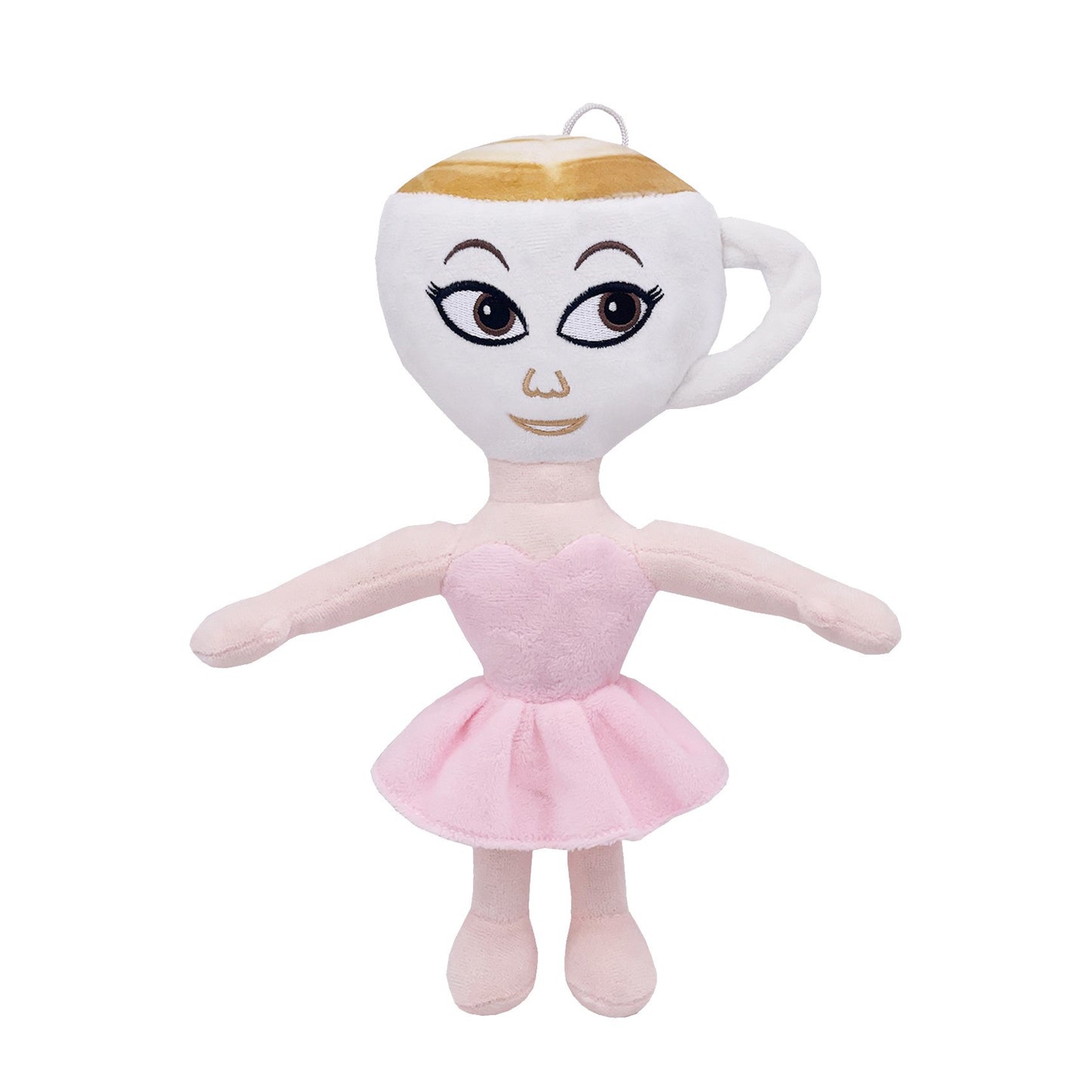 Jucarie Moale de Plus Italian Brainrot, Flippy, cu Agatatoare, Model Ballerina Cappuccina, Jucarie Moale pentru Copii, 30 x 20 cm, Roz