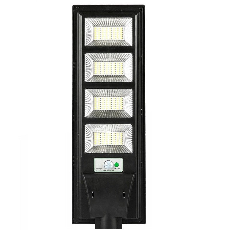 Lampa solara stradala Flippy, cu telecomanda, senzor de miscare si lumina, suport prindere, 192 LED-uri, IP65, ABS, 8AH, 200W, temperatura culoare 6500K, 58.6x18.8x5 cm, autonomie 10-12 ore, negru