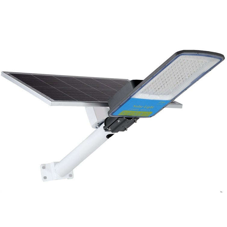 Lampa solara stradala Flippy, IP66, senzor de lumina, 240 LED-uri SMD, 3200 lm, panou 35W, putere 400W, autonomie 12-16 ore, telecomanda, montare prin fixare, pentru strada sau gradina, finisaj mat, material ABS, 49 x 21 x 5.5 cm, gri