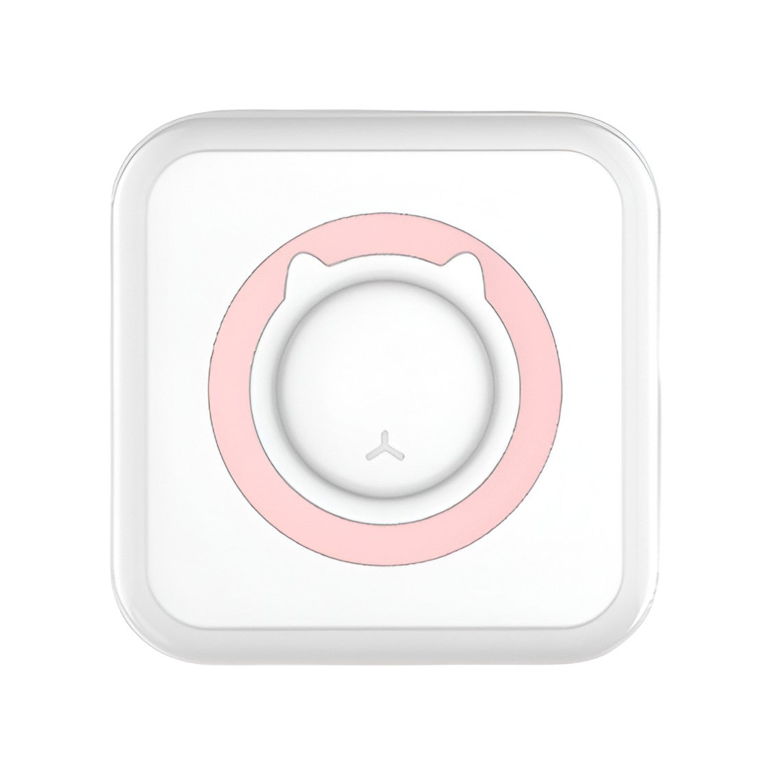 Mini Imprimanta Foto Portabila, Flippy, 5 Role de Hartie Termica, 5 Role Autocolante, 3 Role Colorate, Pixuri, Incarcare USB, Model Pisica, Alb Roz