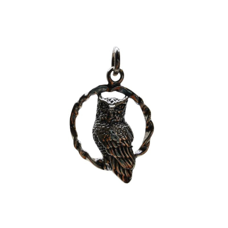 Pandantiv Argint 925 Bufnita pe Creanga Rotunda