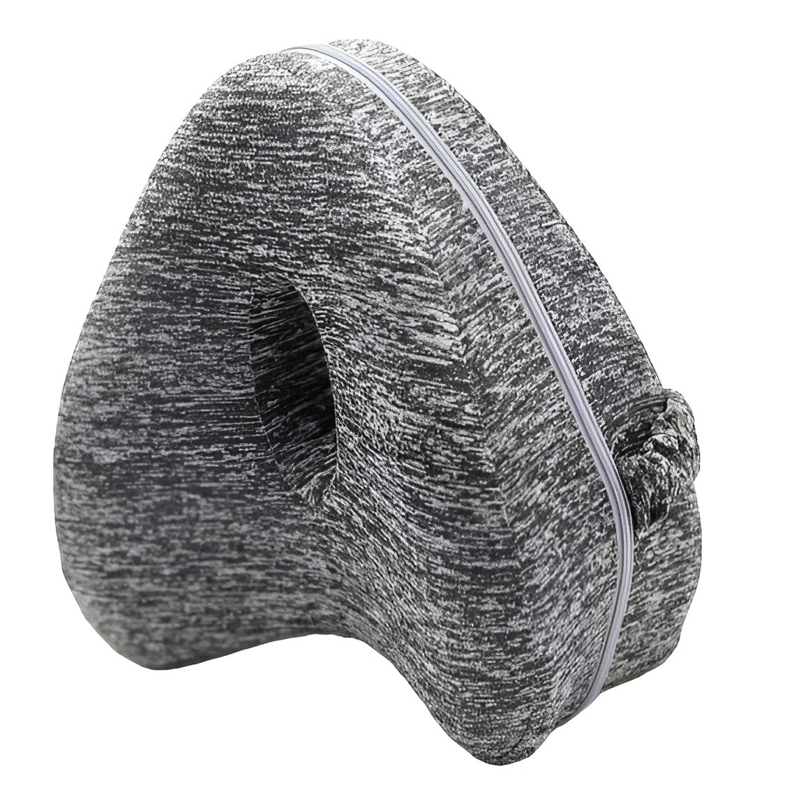 Perna Ortopedica pentru Picioare, Flippy, Multifunctionala, Confortabilă, in Forma de Inima, Spuma cu Memorie, Curea Anti-cadere, 25x23x13 cm, Gri