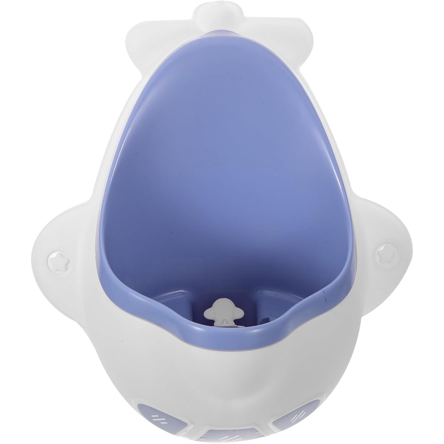 Pisoar pentru Baieti, Flippy, 0-8 Ani, in Forma de Avion, Perie Inclusa, Montare pe Perete, Carlig Autoadeziv Inclus, 29 x 33.5 cm, Alb/Albastru