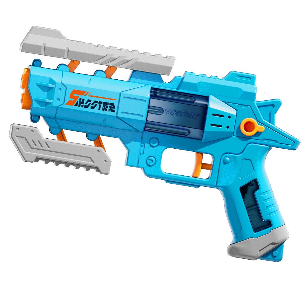 Pistol Manual cu Apa, Flippy, Jucarie Pistol cu Apa Sigur Pentru Copii, Design Nou S-Shooter Atractiv, 23 x 14.5 cm, Albastru