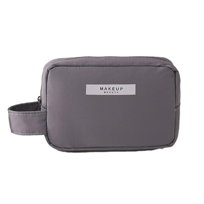 Portfard, Flippy, cu Maner, Material Impermeabil, pentru Cosmetice, 16 x 11 x 7 cm, Gri