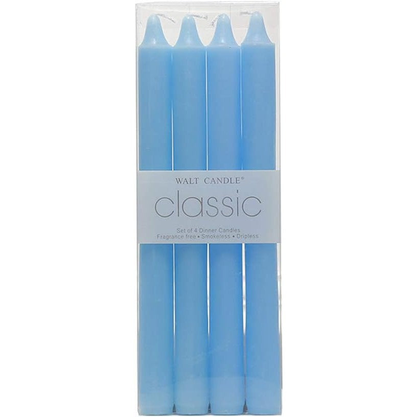 Set 4 Lumanari, Flippy, pentru Suport de Masa, Fara Miros si Fum, din Parafina, 2.2 x 25 cm, Albastru