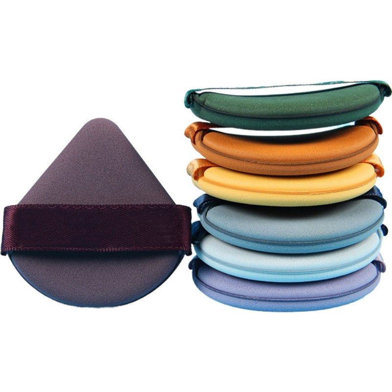 Set 7 Bureti de Machiaj Flippy, Reutilizabili, Utilizare Umeda sau Uscata, Powder Puff, 5.5 x 5.5 x 0.9 cm, Multicolor