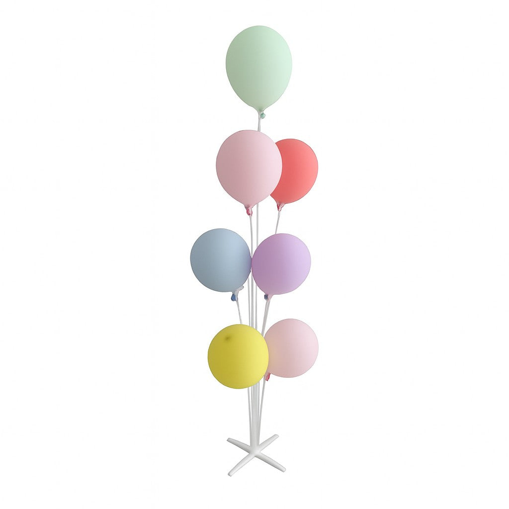 Suport pentru Baloane, Flippy, Suport pentru 7 Baloane, pentru ziua de nastere, Nunta, Decor cu baloane, Recuzita, Compatibil cu Baloanele Standard, 80 cm, Alb
