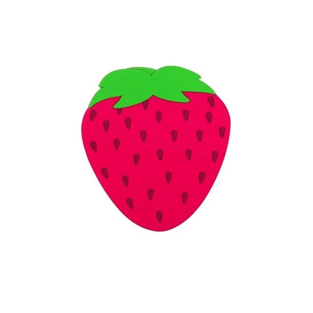 Suport pentru Pahar, Flippy, Model Capsuna, din PVC, 10 x 12 cm, Rezistent la Caldura, Rosu