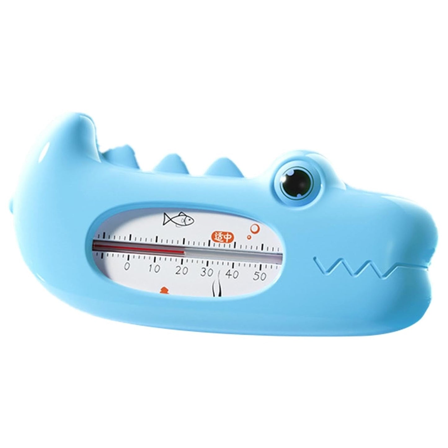Termometru pentru Baie, Flippy, Plutitor, Rezistent la apa, Multifunctional, Model Crocodil, 2.7x6.5x3.7 cm, Albastru