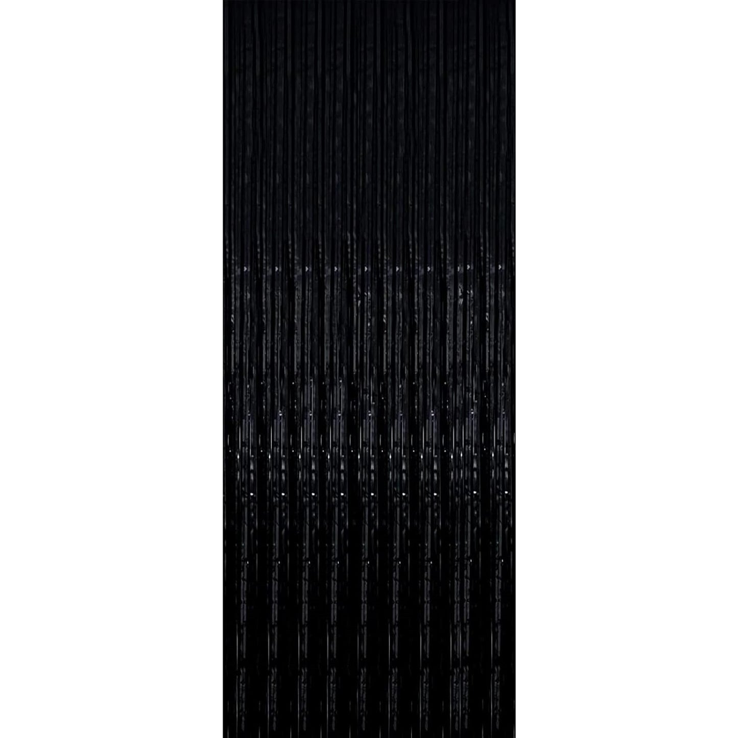 Perdea Franjurata, Flippy, Model Decor Petrecere, pentru Fundal de Poze, Amenajare Colorata a Petrecerii, Dimensiune 100x200 cm, Negru