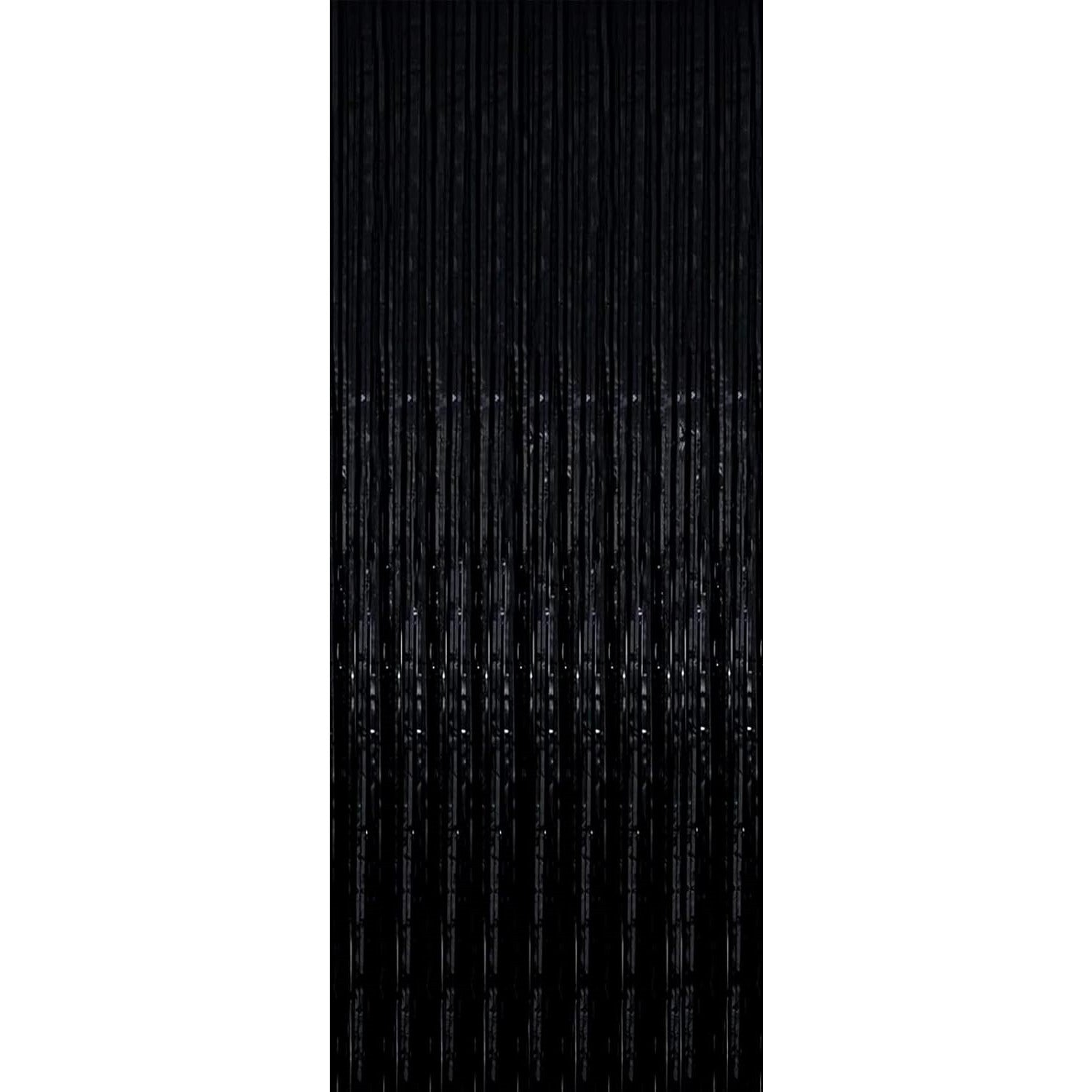 Perdea Franjurata, Flippy, Model Decor Petrecere, pentru Fundal de Poze, Amenajare Colorata a Petrecerii, Dimensiune 100x200 cm, Negru