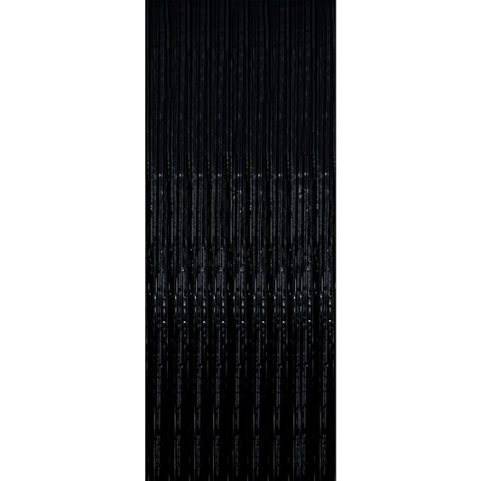 Perdea Franjurata, Flippy, Model Decor Petrecere, pentru Fundal de Poze, Amenajare Colorata a Petrecerii, Dimensiune 100x200 cm, Negru