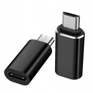 Adaptor Micro USB spre Lightning, Flippy, 2.8 cm, Negru