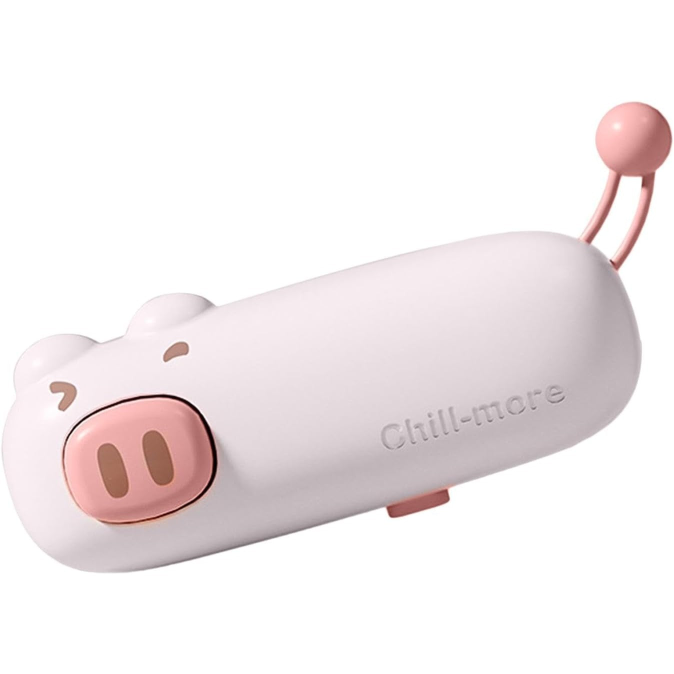 Aparat de Sigilat Ambalaje, Flippy, Incarcare USB Tip C, 400 mAh, 10.2 x 3.7 x 4.3 cm, Model Porc, Roz