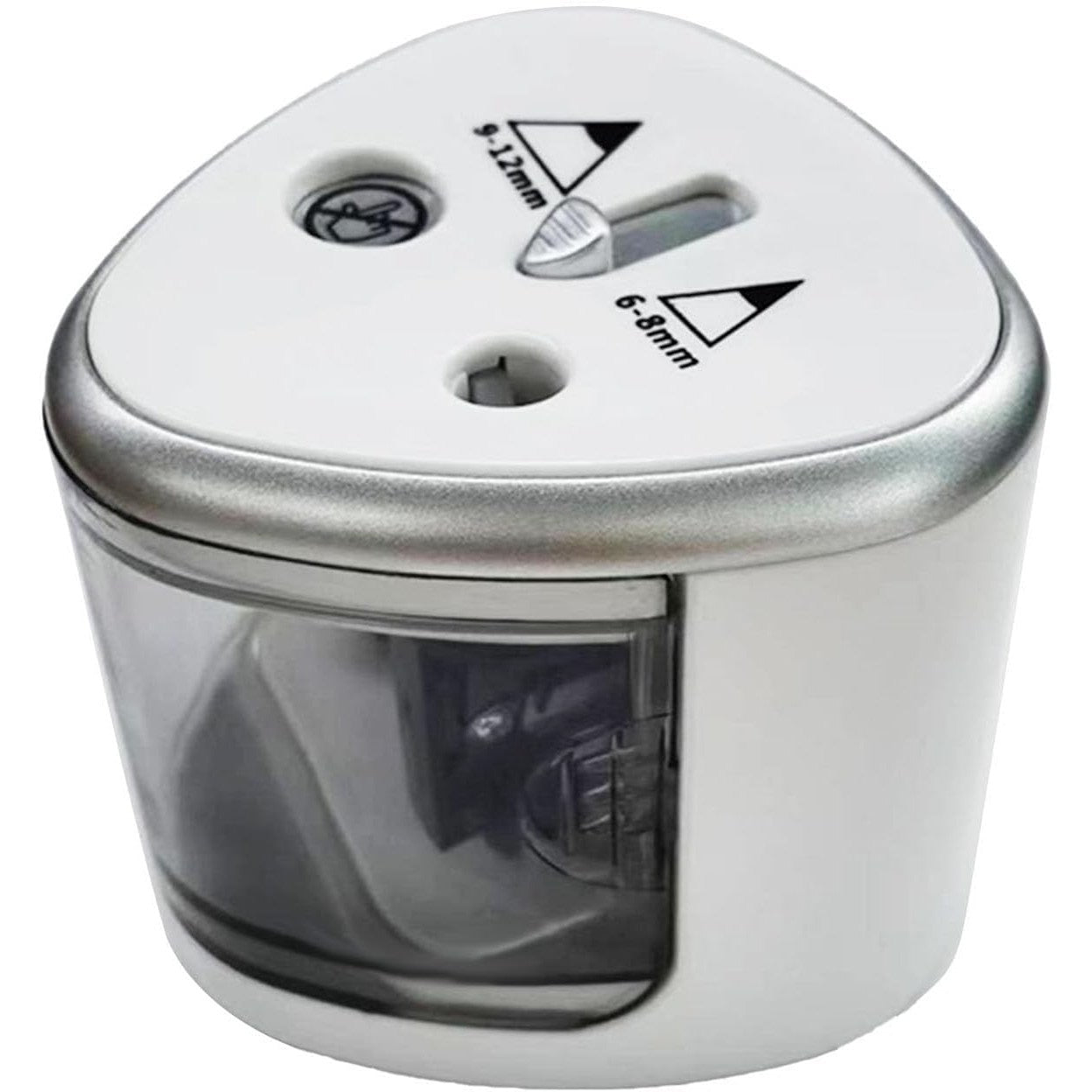 Ascutitoare Electrica cu 2 Gauri, Flippy, Gri, Baterii 4 x AA (neincluse), 7.5 x 7.5 x 7.5 cm, Gri