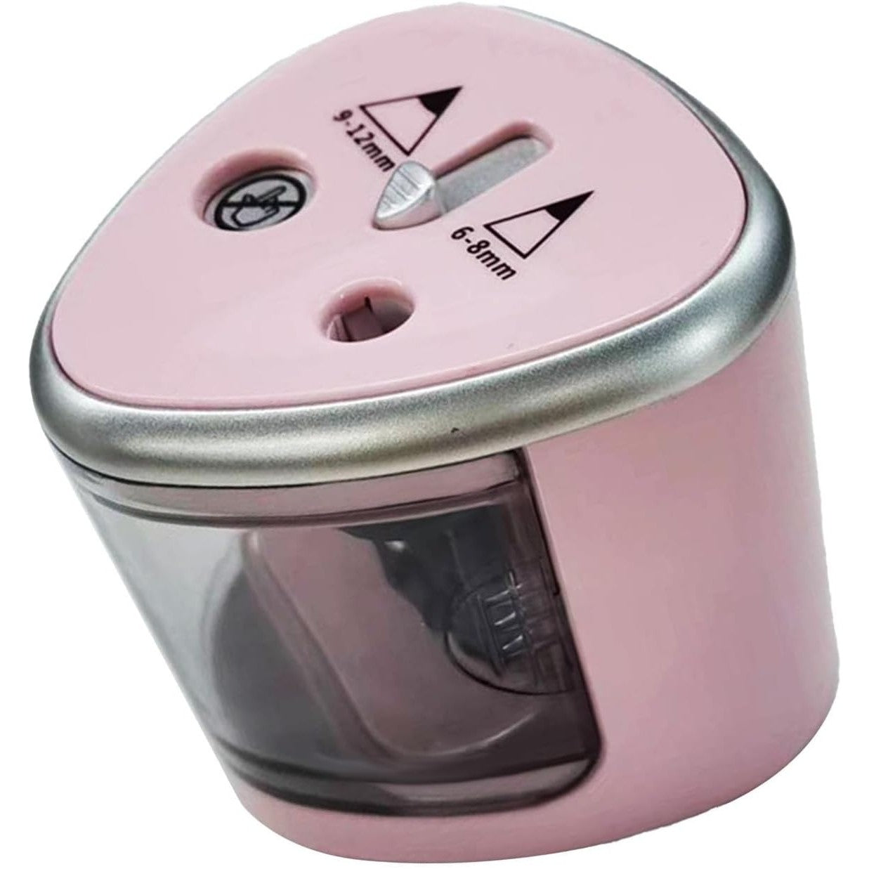 Ascutitoare Electrica cu 2 Gauri, Flippy, Gri, Baterii 4 x AA (neincluse), 7.5 x 7.5 x 7.5 cm, Roz