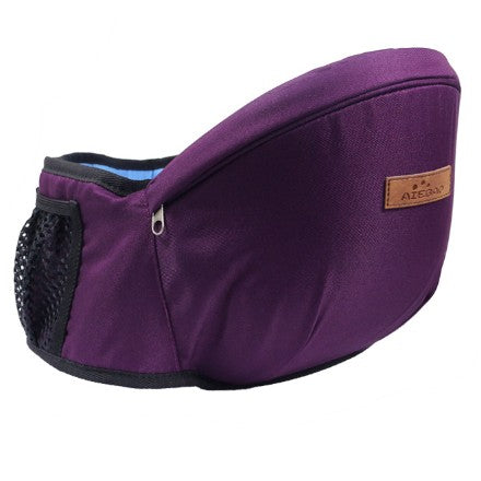 Port-Bebe Ergonomic Ajustabil cu Scaun, 3 Pozitii, Bumbac Respirabil, pentru Copii 0-3 Ani, 20 kg Maxim, 25 x 22 x 18 cm, Mov