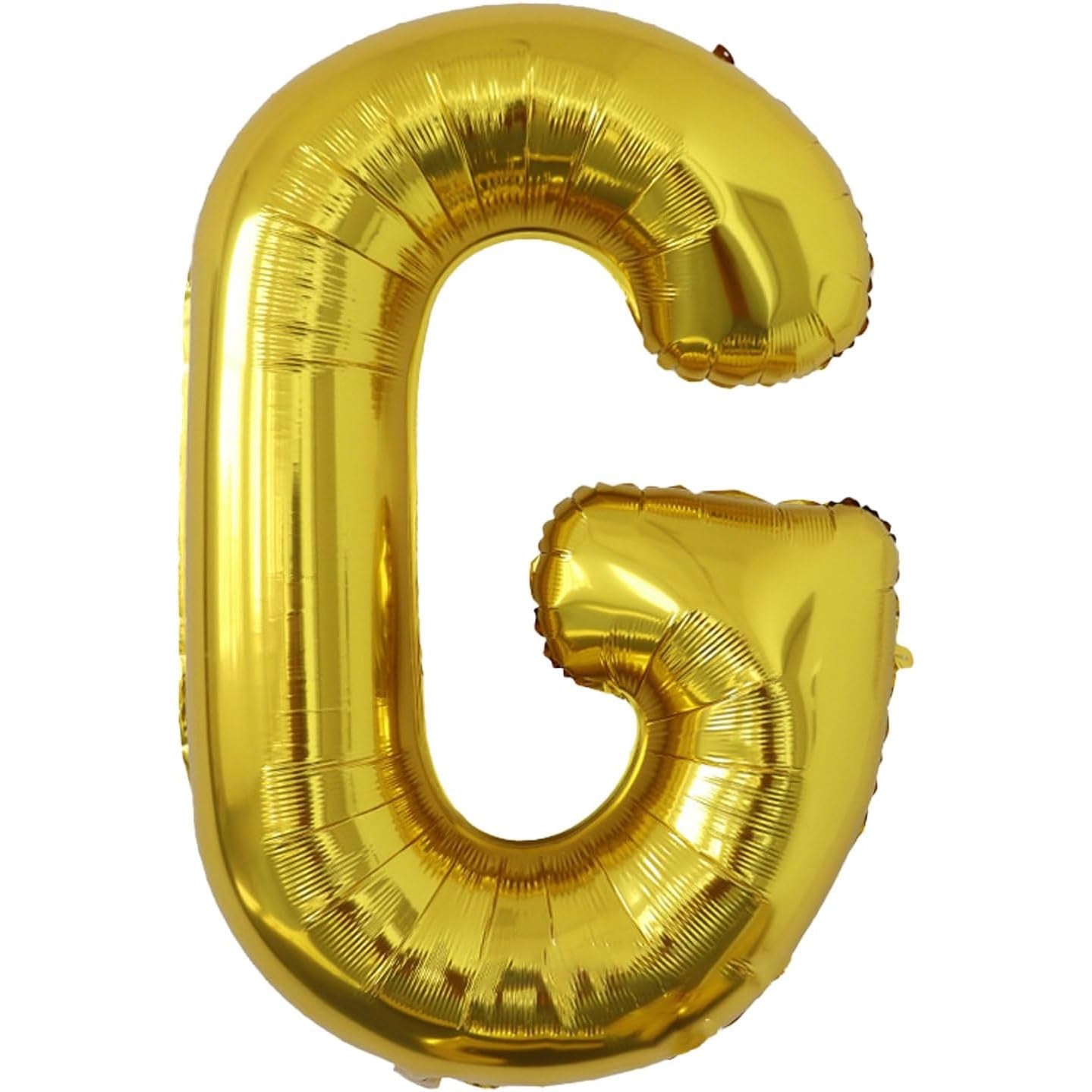 Balon Folie Metalizata Litera G, Flippy, 80 cm, Umflati cu Heliu sau Aer, Ambalaj Individual, Pai inclus, Auriu