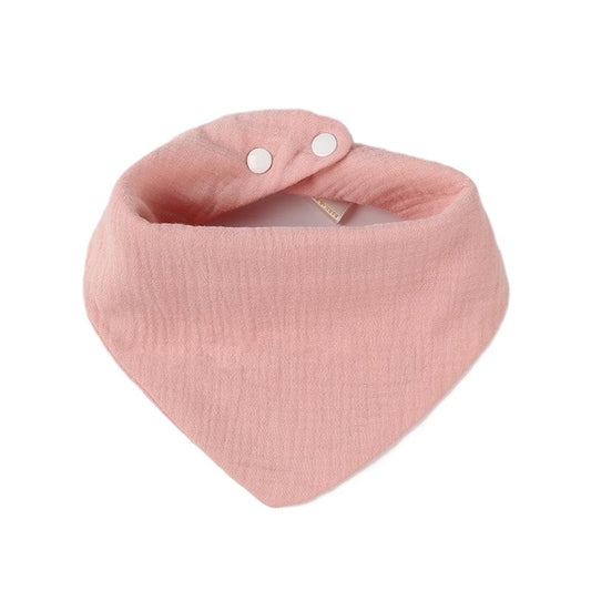 Baveta Triunghiulara, Flippy, din Bumbac, pentru Copii 0-12 Luni, 33x32 cm, Rezistenta la Apa, Roz