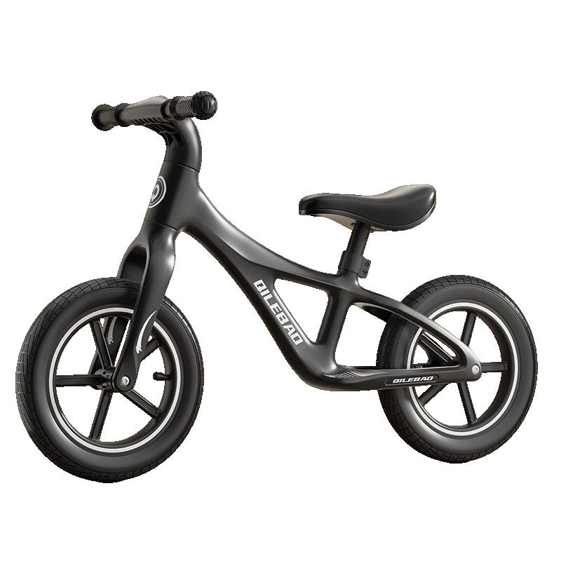 Bicicleta pentru Copii, Flippy, Fara Pedale, Pentru 2-6 Ani, 2 Roti Silentioase, Sa Reglabila 43 - 58 cm, din Plastic si Fibra de Sticla, 88 x 56 x 43 cm, Negru