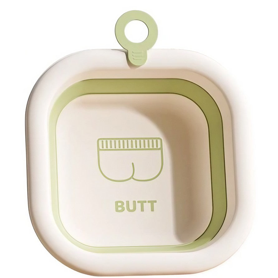 Cada Pliabila pentru Baie pentru Copii, Flippy, Cadita pentru Bebelusi, Model Patrat pentru Fundulet, Verde, 30x30x3.5 cm, 3.5 L