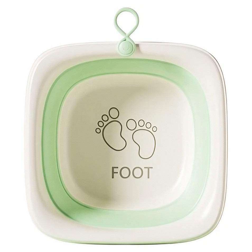 Cada Pliabila pentru Baie pentru Copii, Flippy, Cadita pentru Bebelusi, Model Patrat pentru Picioare, Verde, 32x27.5x3.7 cm, 4 L