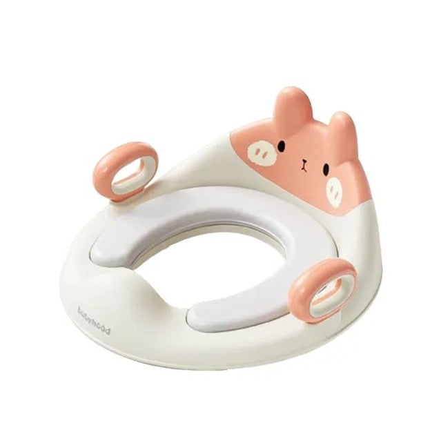 Capac WC cu Reductie, Flippy, pentru Copii, cu Manere, Model Ursulet, Plastic Durabil, Roz