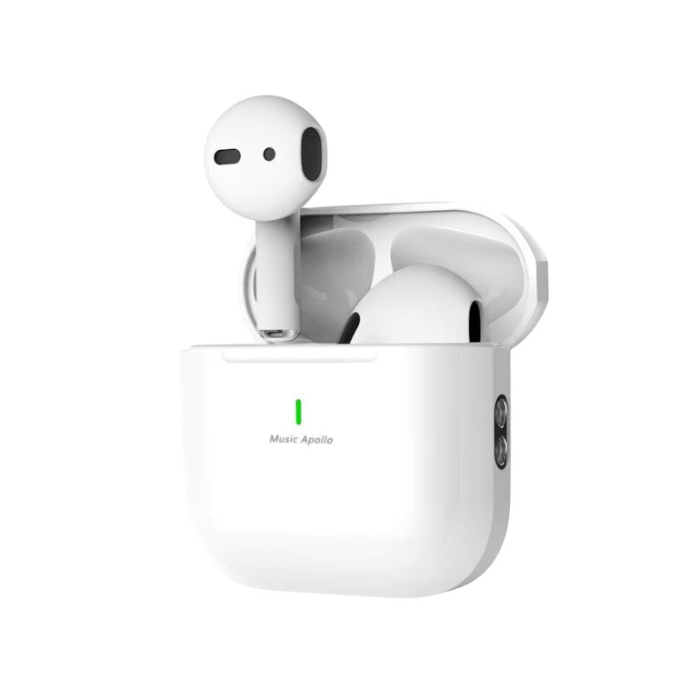 Casti Wireless, Flippy, Apollo T14, IP7, 400 mAh, Bluetooth 5.3, Control Atingere, TWS, Anulare Zgomot ANC, Sunet HiFi, Afisare LED, Alb