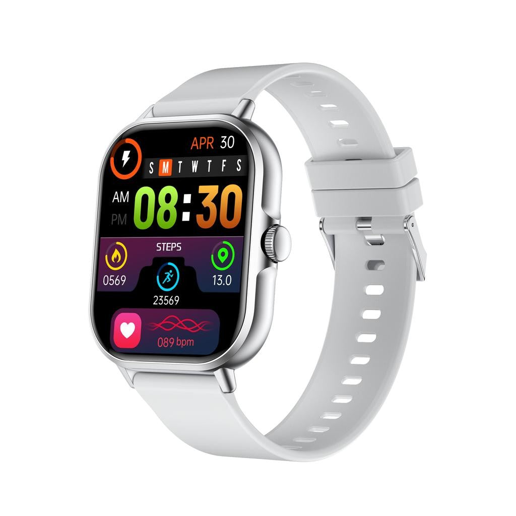 Ceas Smartwatch, Flippy, Editia H15, Apeluri Bluetooth, Afisaj 1.81 inch, Rezolutie 240 x 284, Puls, Siri, Baterie 180 mAh, Argintiu