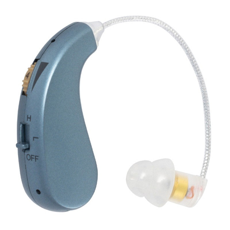 Aparat auditiv retroauricular BTE Reincarcabil, Flippy, Set 2 bucati Stinga Dreapta, Standard European, Aparat auditiv Cu incarcator, Aparat pentru Auz, 12 x 8.5 x 4 cm, 89 g, Albastru