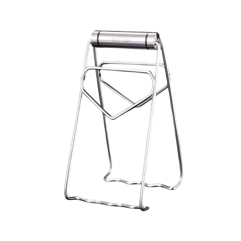 Clema pentru Boluri, Flippy, Anti-Alunecare, din Otel Inoxidabil, Extindere, pentru Oale, Tigai, de Uz Casnic, Rezistent la Temperaturi Inalte, 19.5x9.8x8 cm, Gri