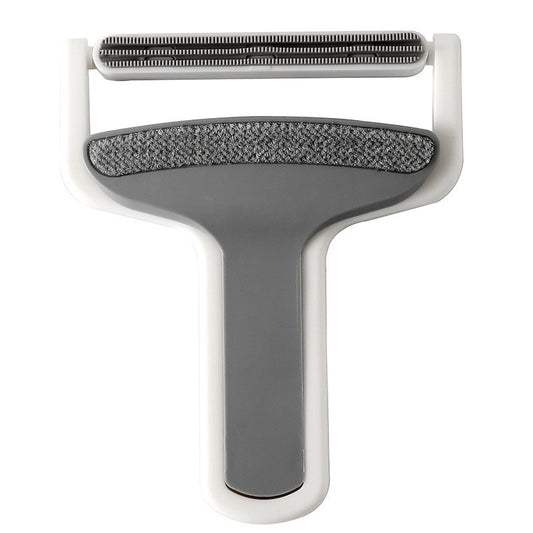 Perie de Indepartarea a Parului si Scamelor, Flippy, 12 x 15 cm, Maner Confortabil, Alb/Gri