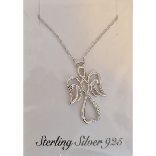 Colier Argint 925 Inger Impletit, cu Zirconiu, Alb