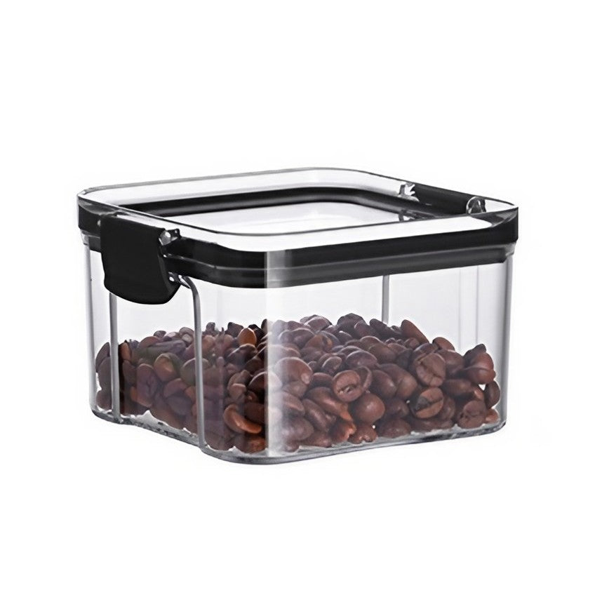 Recipient din Plastic, Flippy, pentru Alimente/Obiecte, Inchidere Ermetica, 10.2 x 6.6 cm, 460 ml, Transparent